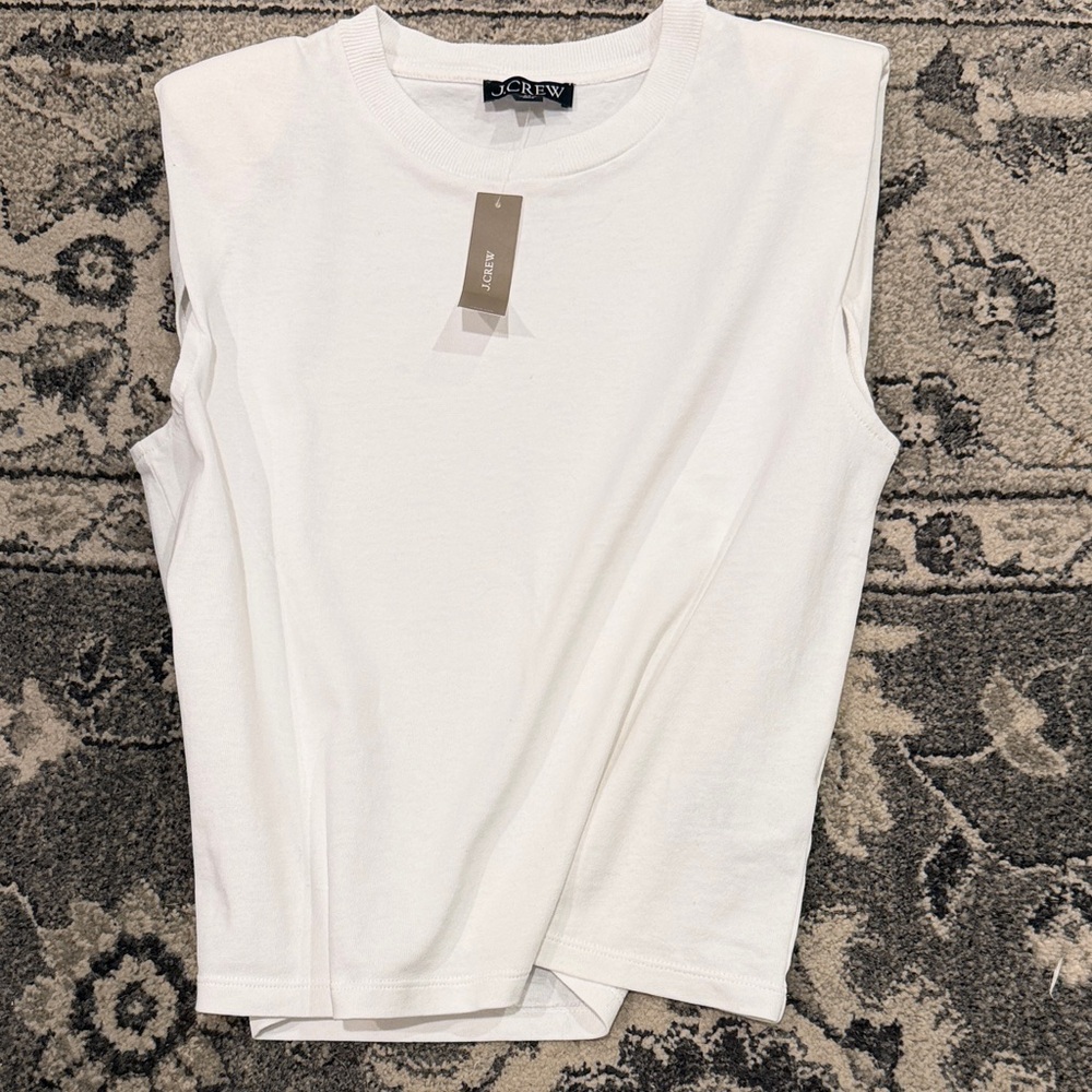 J. Crew Women's White Muscle Tee